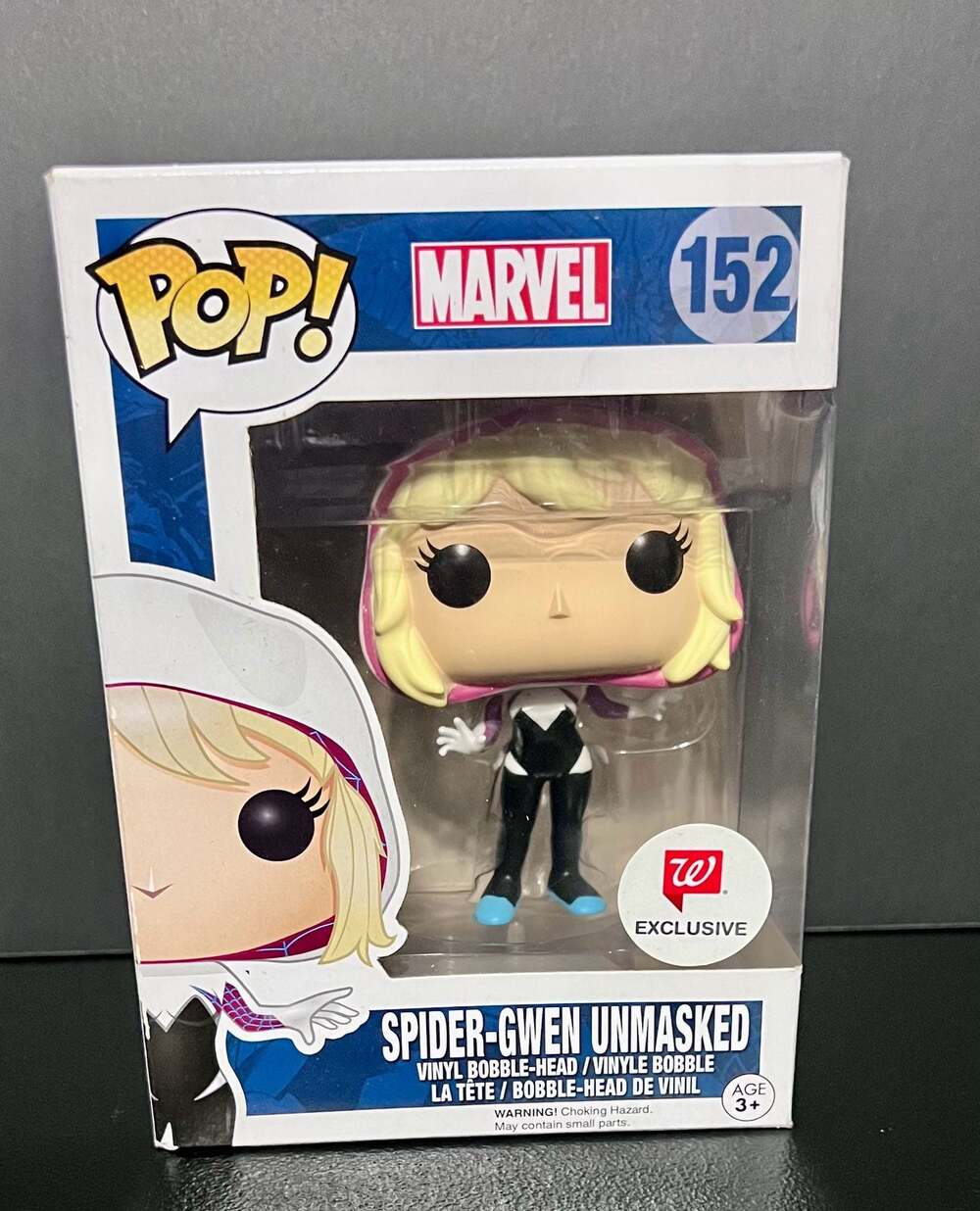 Funko Pop Marvel Spider- Gwen Unmasked #152
